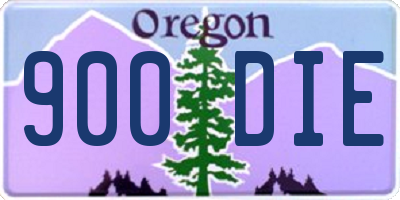 OR license plate 900DIE