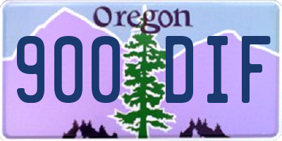 OR license plate 900DIF