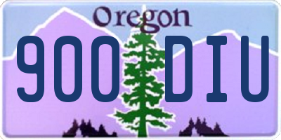 OR license plate 900DIU