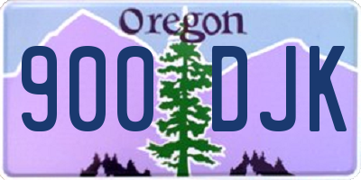 OR license plate 900DJK