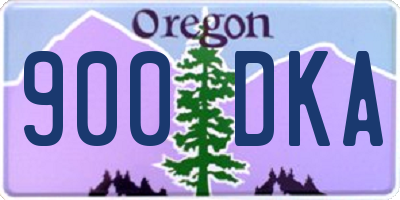 OR license plate 900DKA