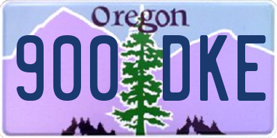 OR license plate 900DKE