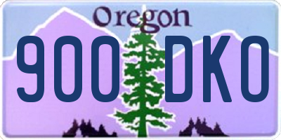 OR license plate 900DKO