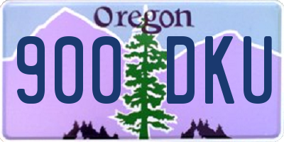 OR license plate 900DKU