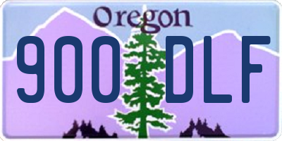 OR license plate 900DLF