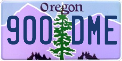 OR license plate 900DME