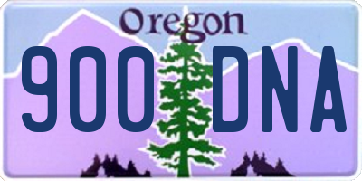 OR license plate 900DNA