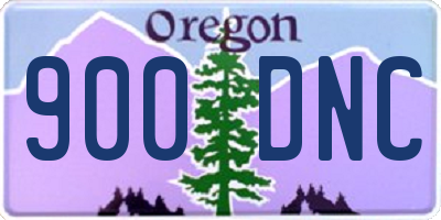 OR license plate 900DNC