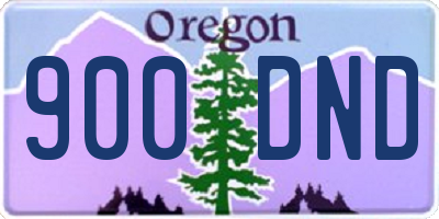 OR license plate 900DND