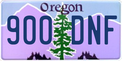 OR license plate 900DNF