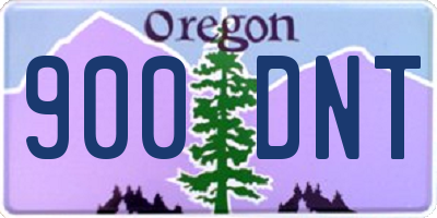 OR license plate 900DNT