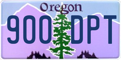 OR license plate 900DPT