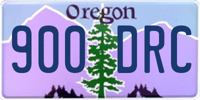 OR license plate 900DRC