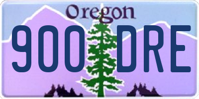OR license plate 900DRE