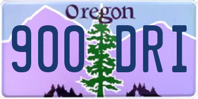 OR license plate 900DRI