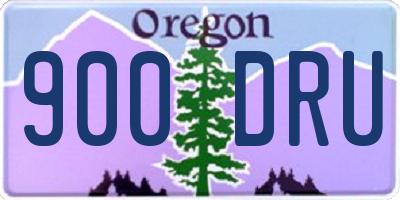 OR license plate 900DRU