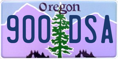OR license plate 900DSA