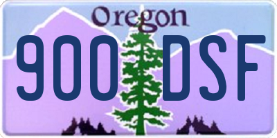 OR license plate 900DSF