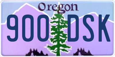 OR license plate 900DSK