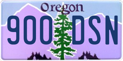 OR license plate 900DSN