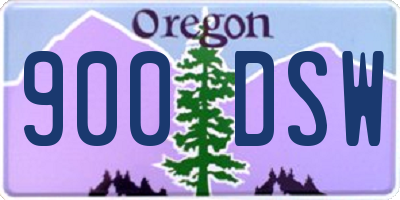 OR license plate 900DSW