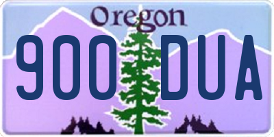 OR license plate 900DUA