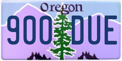 OR license plate 900DUE