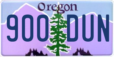 OR license plate 900DUN