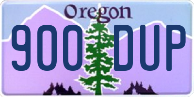 OR license plate 900DUP