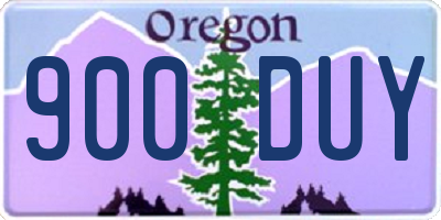 OR license plate 900DUY