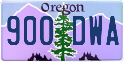 OR license plate 900DWA