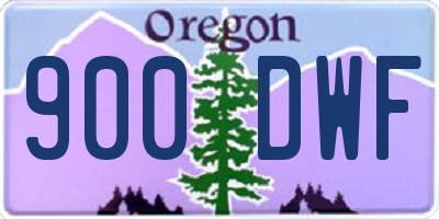 OR license plate 900DWF