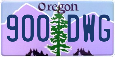 OR license plate 900DWG