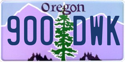 OR license plate 900DWK