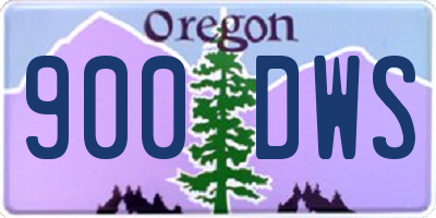 OR license plate 900DWS