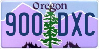 OR license plate 900DXC