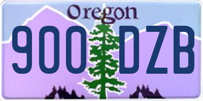 OR license plate 900DZB