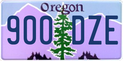 OR license plate 900DZE