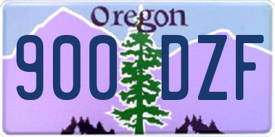 OR license plate 900DZF