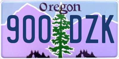 OR license plate 900DZK