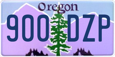 OR license plate 900DZP