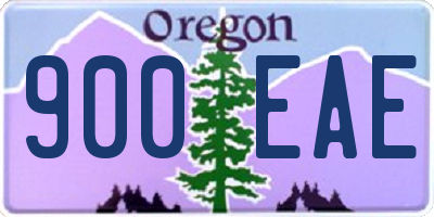 OR license plate 900EAE