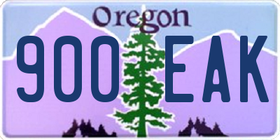 OR license plate 900EAK