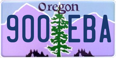 OR license plate 900EBA