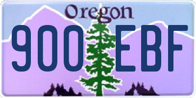 OR license plate 900EBF