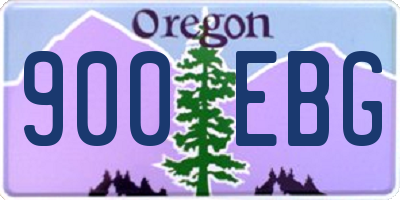 OR license plate 900EBG