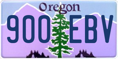 OR license plate 900EBV