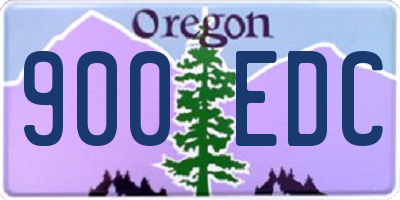OR license plate 900EDC