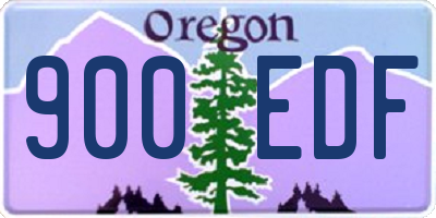 OR license plate 900EDF