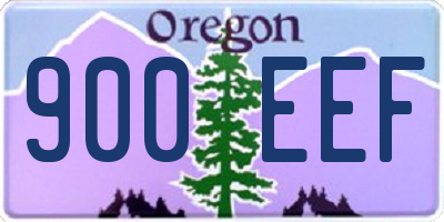 OR license plate 900EEF
